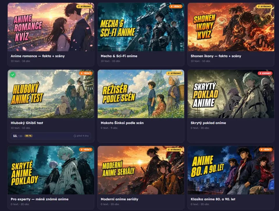 Anime kvízy v EduDuelu